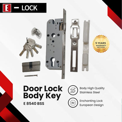 Body Kunci Pelor Elock/Anak Kunci Pelor Stainless Steel E8540BSS