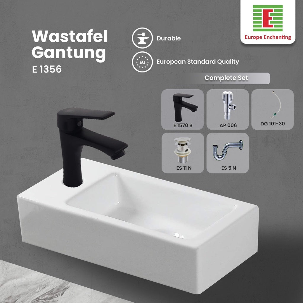 Set Wastafel Tembok Dinding Gantung Europe Enchanting E1356SET