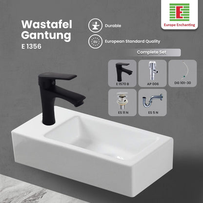 Set Wastafel Tembok Dinding Gantung Europe Enchanting E1356SET