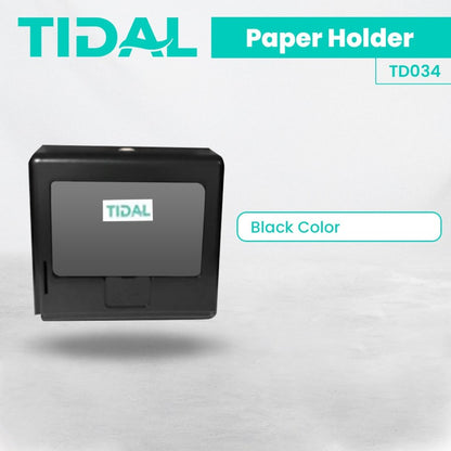 Paper Holder Tempat Tissue Kamar Mandi Hitam Tidal TD034