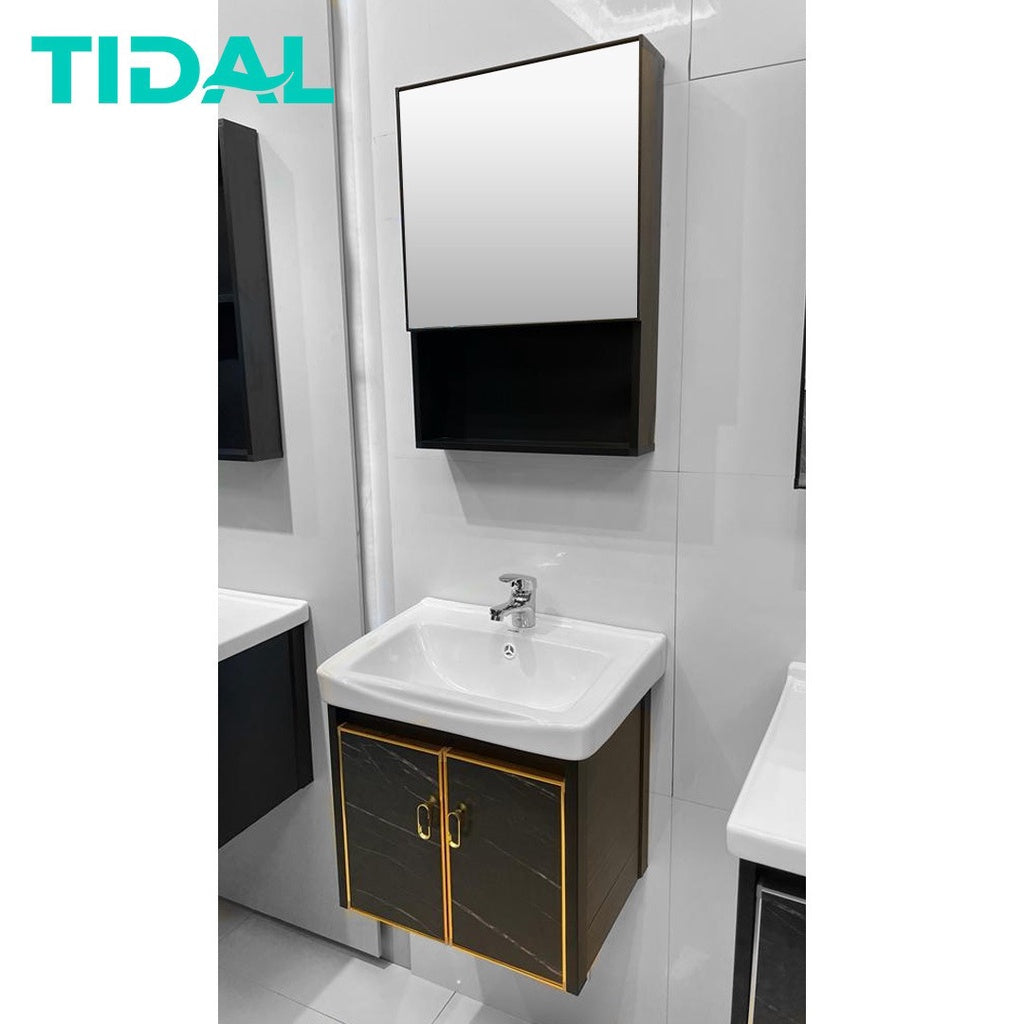 Wastafel Kabinet Modern Minimalis Cermin Kamar Mandi TIDAL TD050