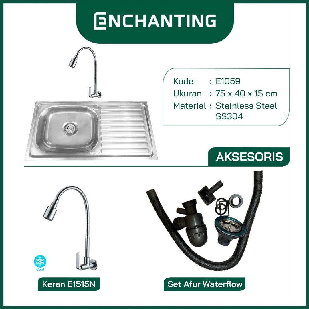 Kitchen Sink Dapur / Bak Cuci Piring Europe Enchanting E1059