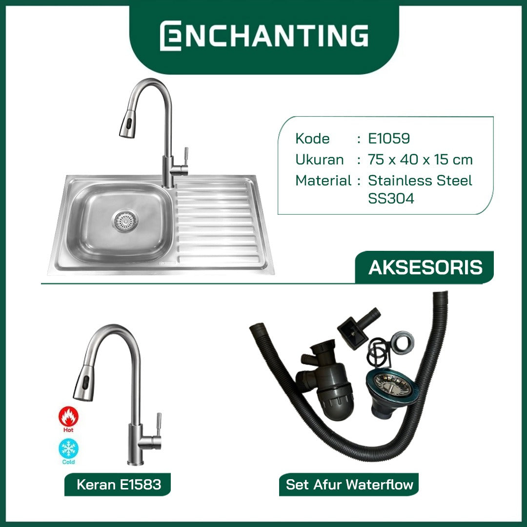 Kitchen Sink Dapur / Bak Cuci Piring Europe Enchanting E1059