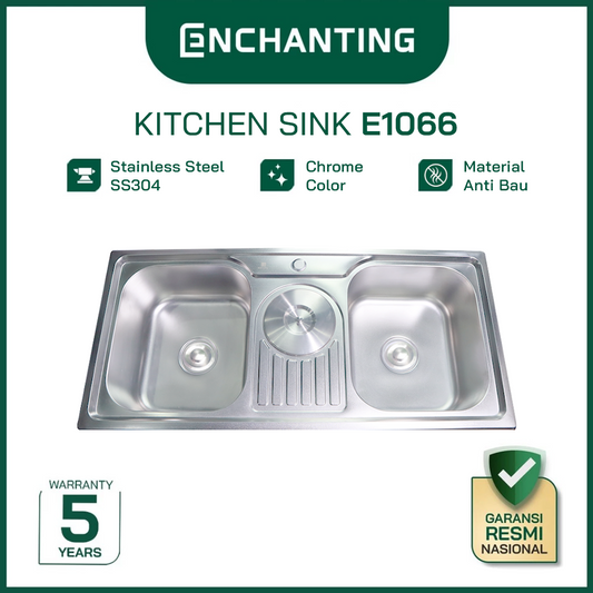Bak Tempat Cuci Piring Kitchen Sink Europe Enchanting E1066 Bergaransi
