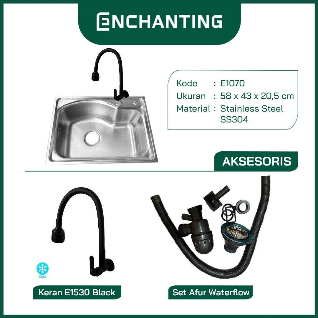 Kitchen Sink Dapur/ Bak Cuci Piring Europe Enchanting E1070