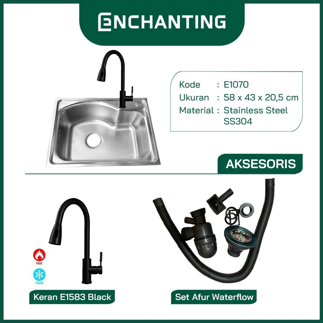 Kitchen Sink Dapur/ Bak Cuci Piring Europe Enchanting E1070