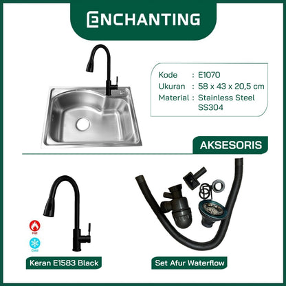 Kitchen Sink Dapur/ Bak Cuci Piring Europe Enchanting E1070