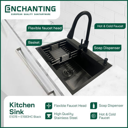 Kitchen Sink SET Dapur/ Bak Cuci Piring Europe Enchanting E1078 Set