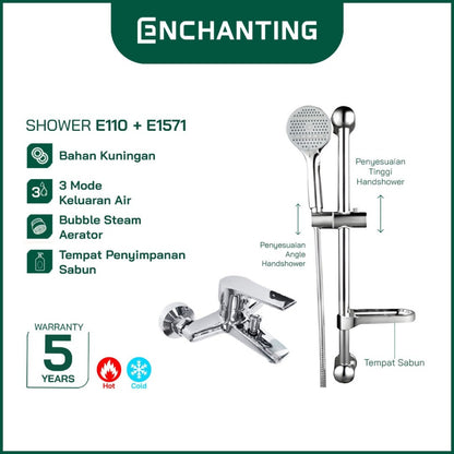 Paket Shower Set Mandi Europe Enchanting E110+E1571