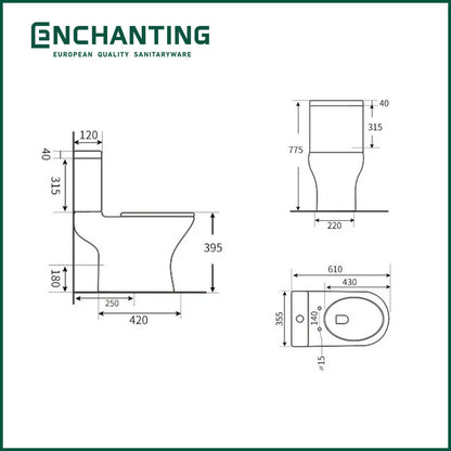 Toilet / Kloset Duduk Europe Enchanting E1297Eco