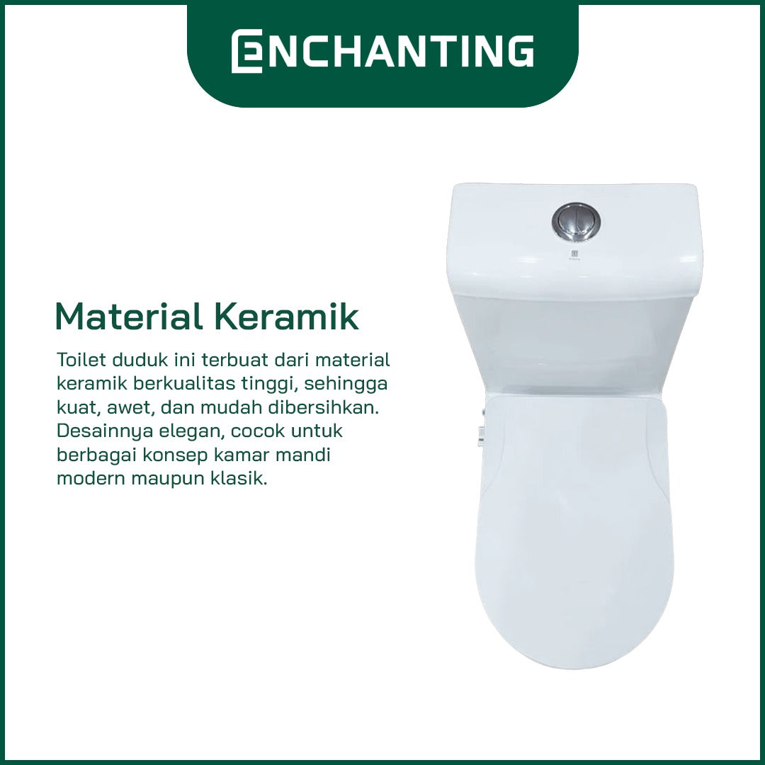 Toilet / Kloset Duduk Europe Enchanting E1299Eco