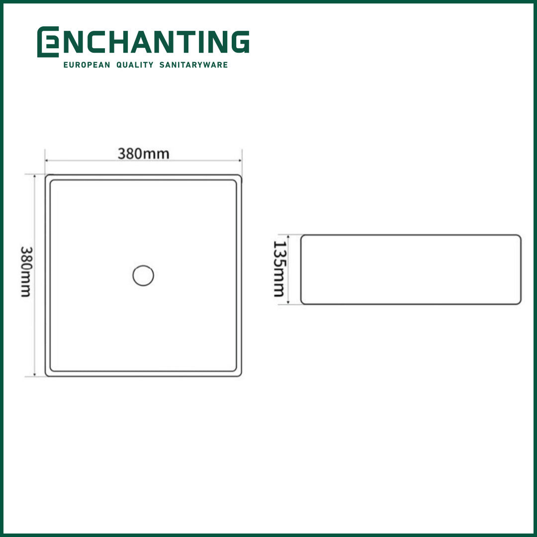 Enchanting Wastafel keramik E1318 Black and White