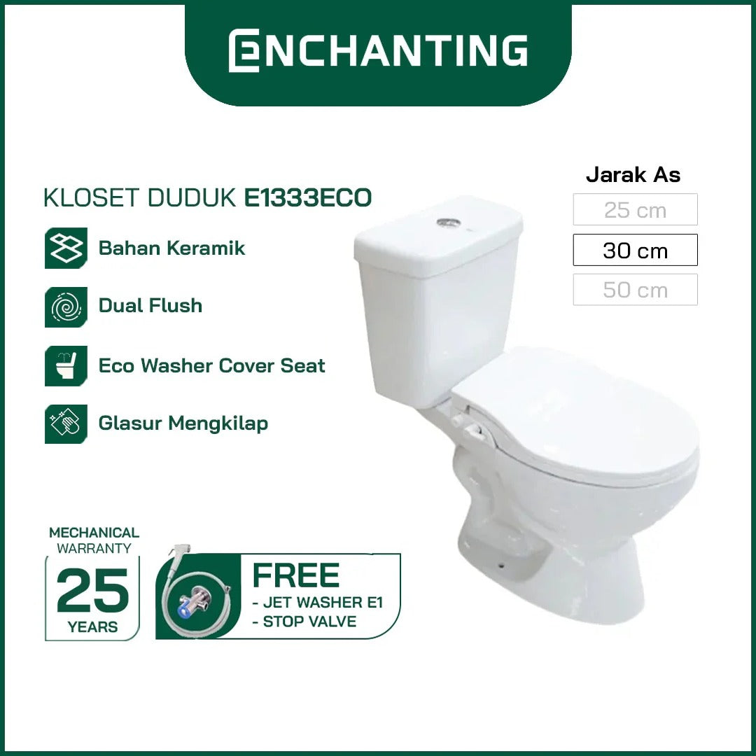 Toilet / Kloset Duduk Europe Enchanting E1333Eco
