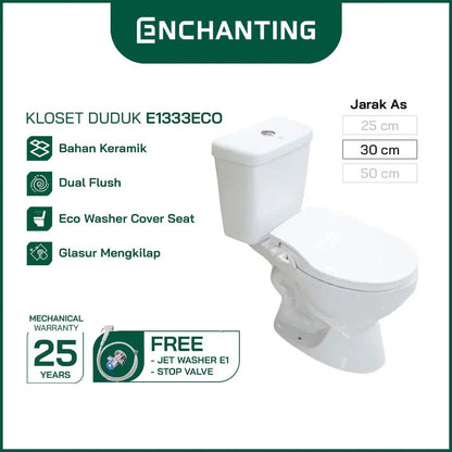 Toilet / Kloset Duduk Europe Enchanting E1333Eco
