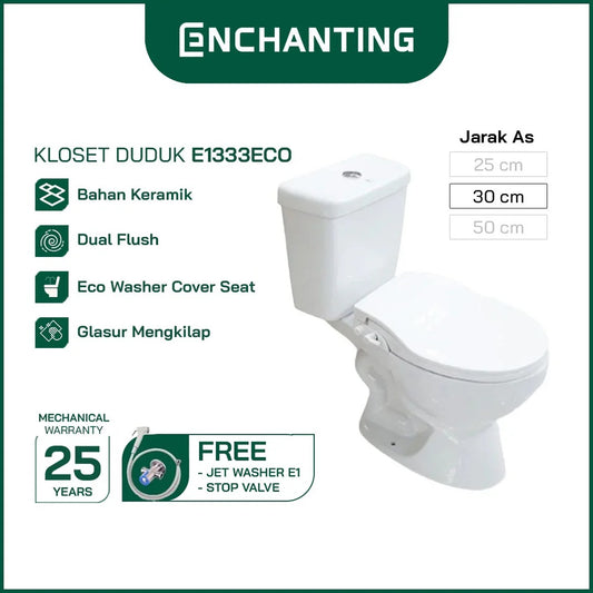 Toilet / Kloset Duduk Europe Enchanting E1333Eco