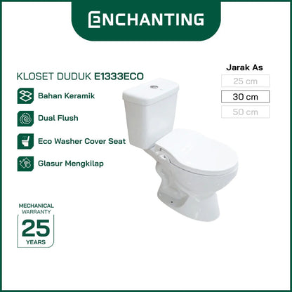 Toilet / Kloset Duduk Europe Enchanting E1333Eco