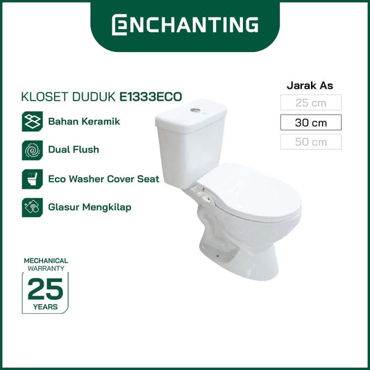 Toilet / Kloset Duduk Europe Enchanting E1333Eco