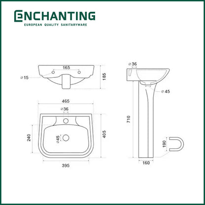 Wastafel Keramik Europe Enchanting E1340