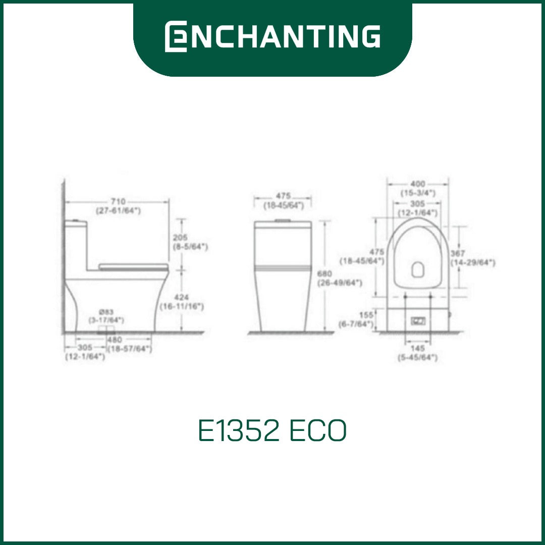 Enchanting Toilet / Kloset Duduk E1352 ECO