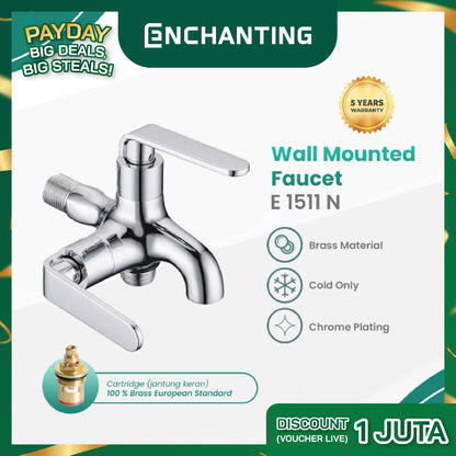 ENCHANTING Kran Cabang Shower Europe Enchanting Air Dingin Bahan Kuningan E1511N & E1511S