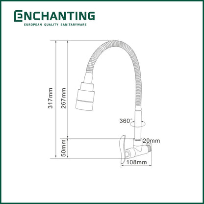 Kran Cuci Piring Europe Enchanting E1515N Kuningan Anti Karat