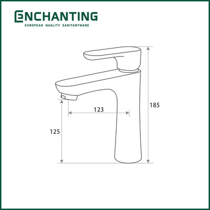 Keran Air Wastafel Cuci Tangan Europe Enchanting E1547 White Chrome Cold