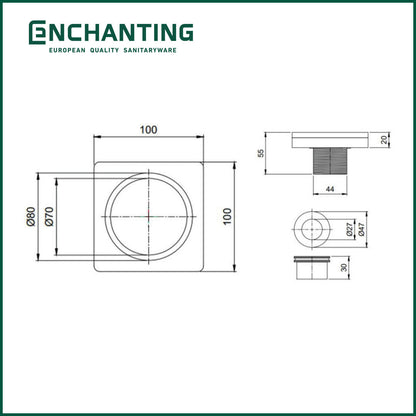 Floor Drain / Saringan Got Europe Enchanting E1554 Stainless Steel