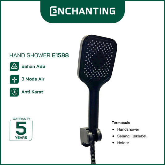 Hand Shower Mandi Hitam Minimalis Europe Enchanting E1588