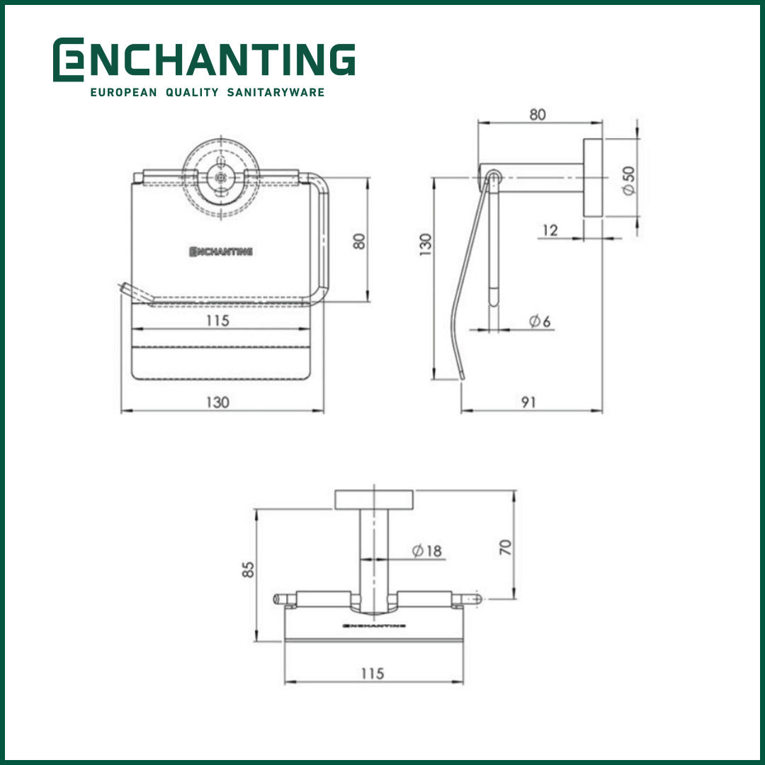 Tissue Holder / Tempat Tissue Kamar Mandi Europe Enchanting E869