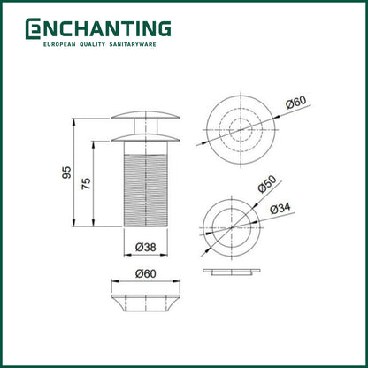 Pop Up Wastafel Europe Enchanting ES11N