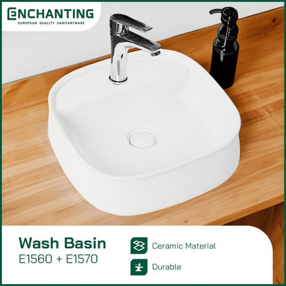 Wastafel Meja Cuci Tangan Keramik Europe Enchanting E1560