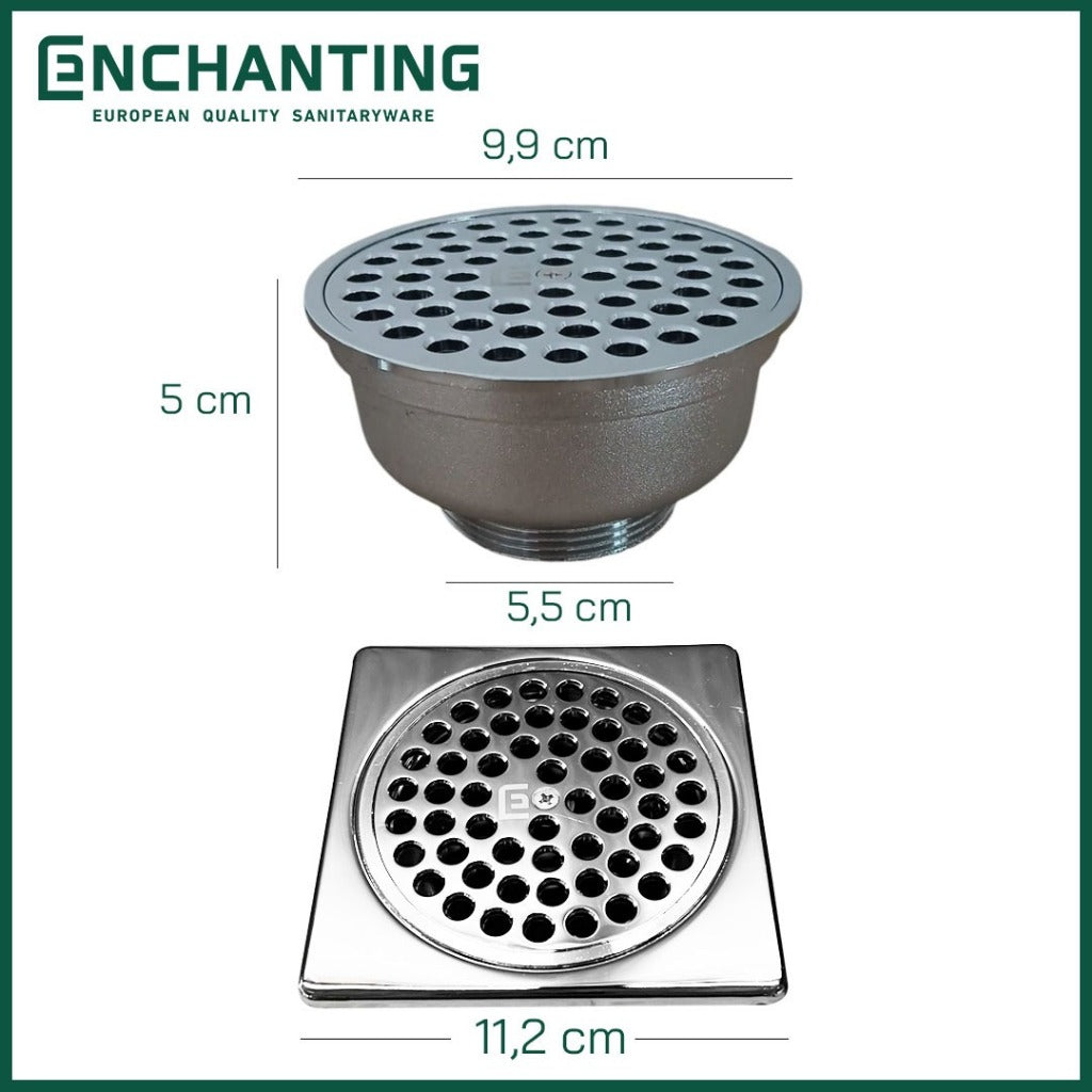 Floor Drain/Saringan Got Kamar Mandi Europe Enchanting D07 Stainless Steel