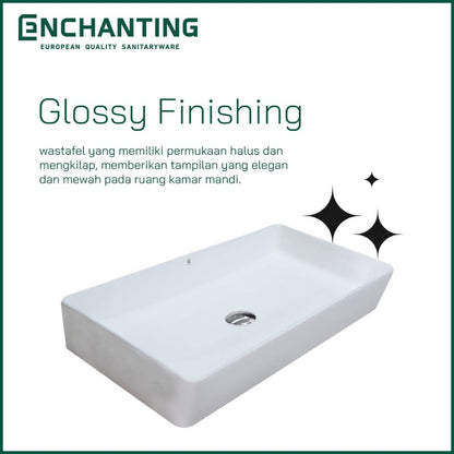 SET Wastafel Cuci Tangan Europe Enchanting E1559 Full Keramik