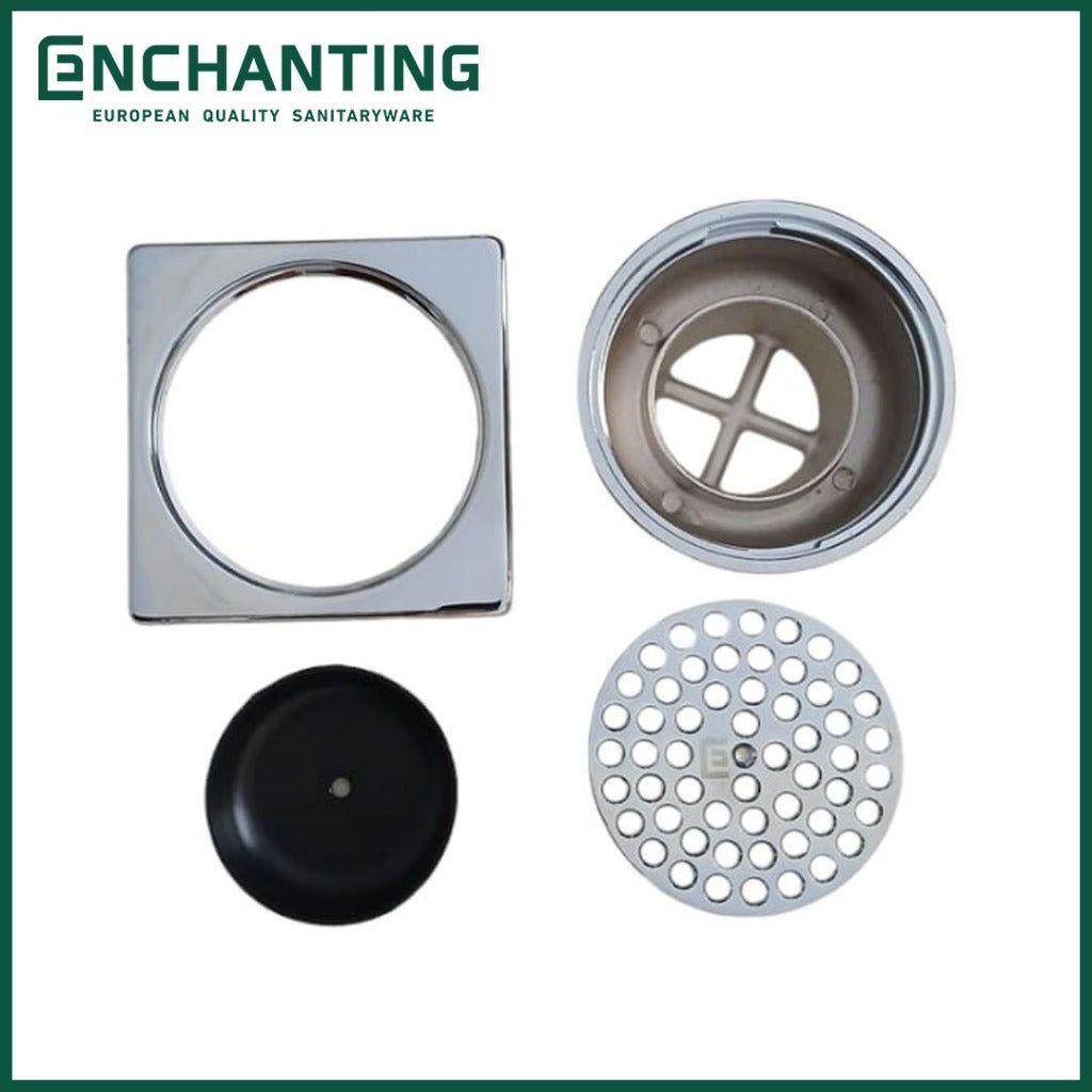 Floor Drain/Saringan Got Kamar Mandi Europe Enchanting D07 Stainless Steel