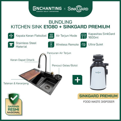 (Exclusive Shopee Collaboration) Enchanting Kitchen SInk Bundle with Food waste Disposer Sinkgard