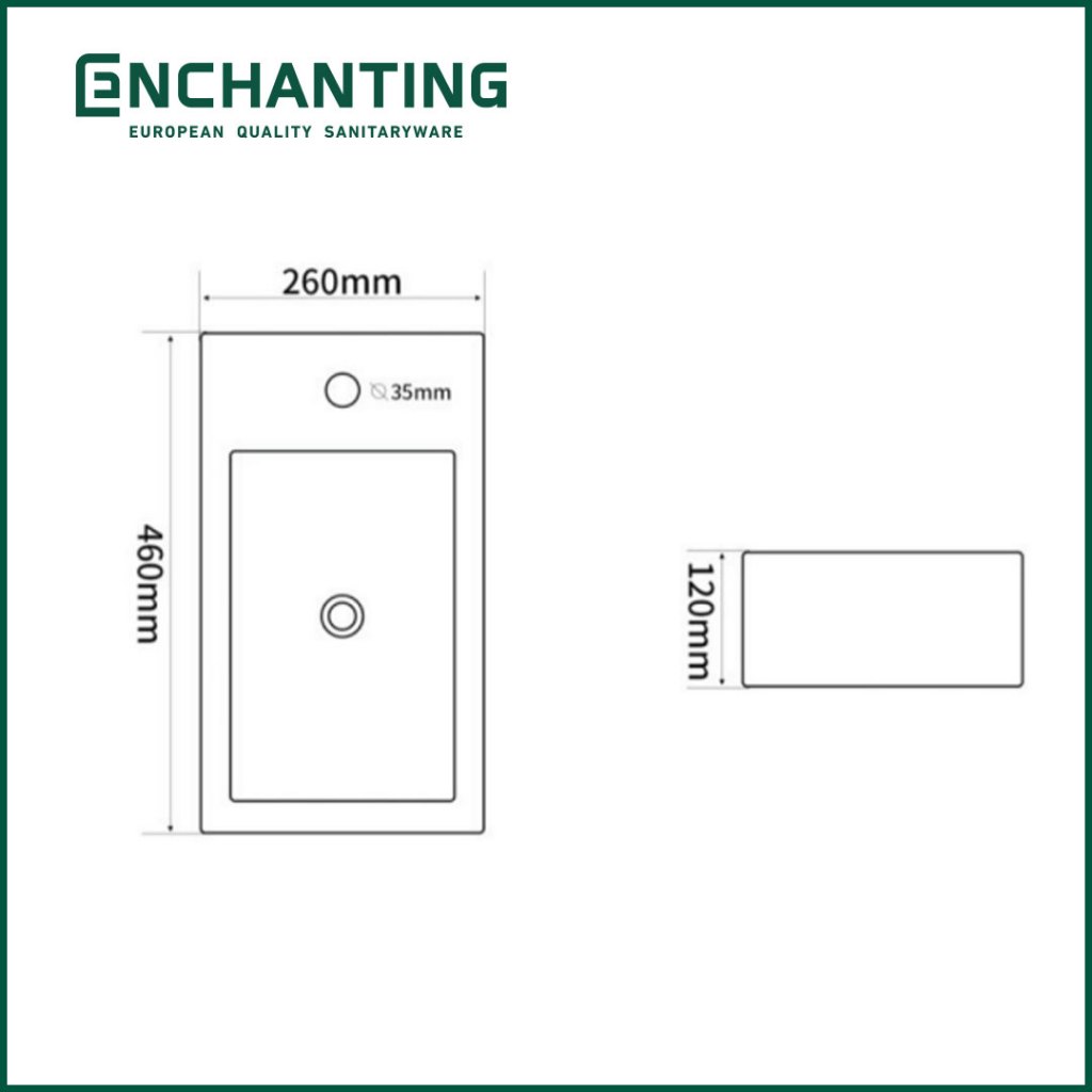 Set Wastafel Tembok Dinding Gantung Europe Enchanting E1356SET