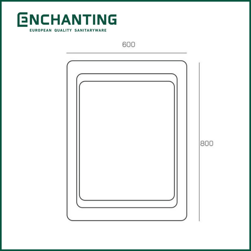 Enchanting Cermin Kamar Mandi LED Luxury L08