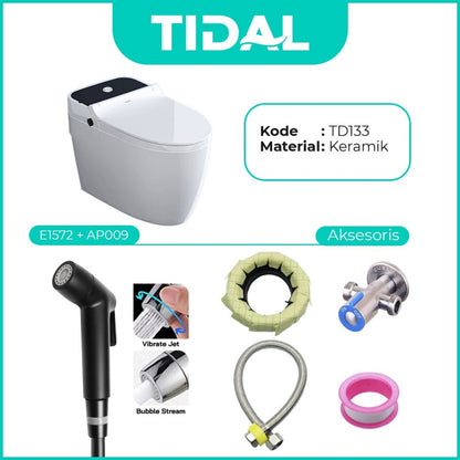 TIDAL Toilet Kloset Duduk Soft Close Powerful Flush Tidal TD133