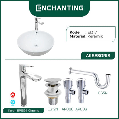 Wastafel Cuci Tangan Keramik Europe Enchanting E1317