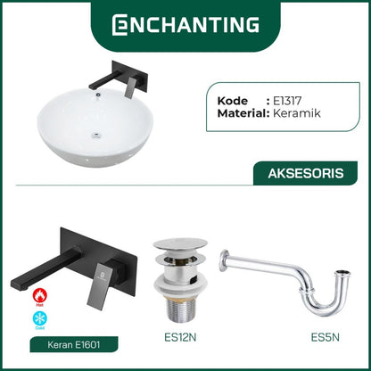 Wastafel Cuci Tangan Keramik Europe Enchanting E1317