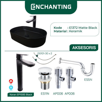 ENCHANTING Wastafel Meja Cuci Tangan Keramik Europe Enchanting E1372