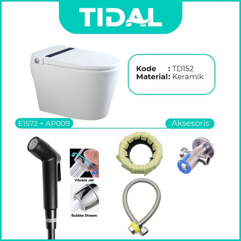 TIDAL Toilet / Kloset Duduk Soft Close Tidal TD152 White