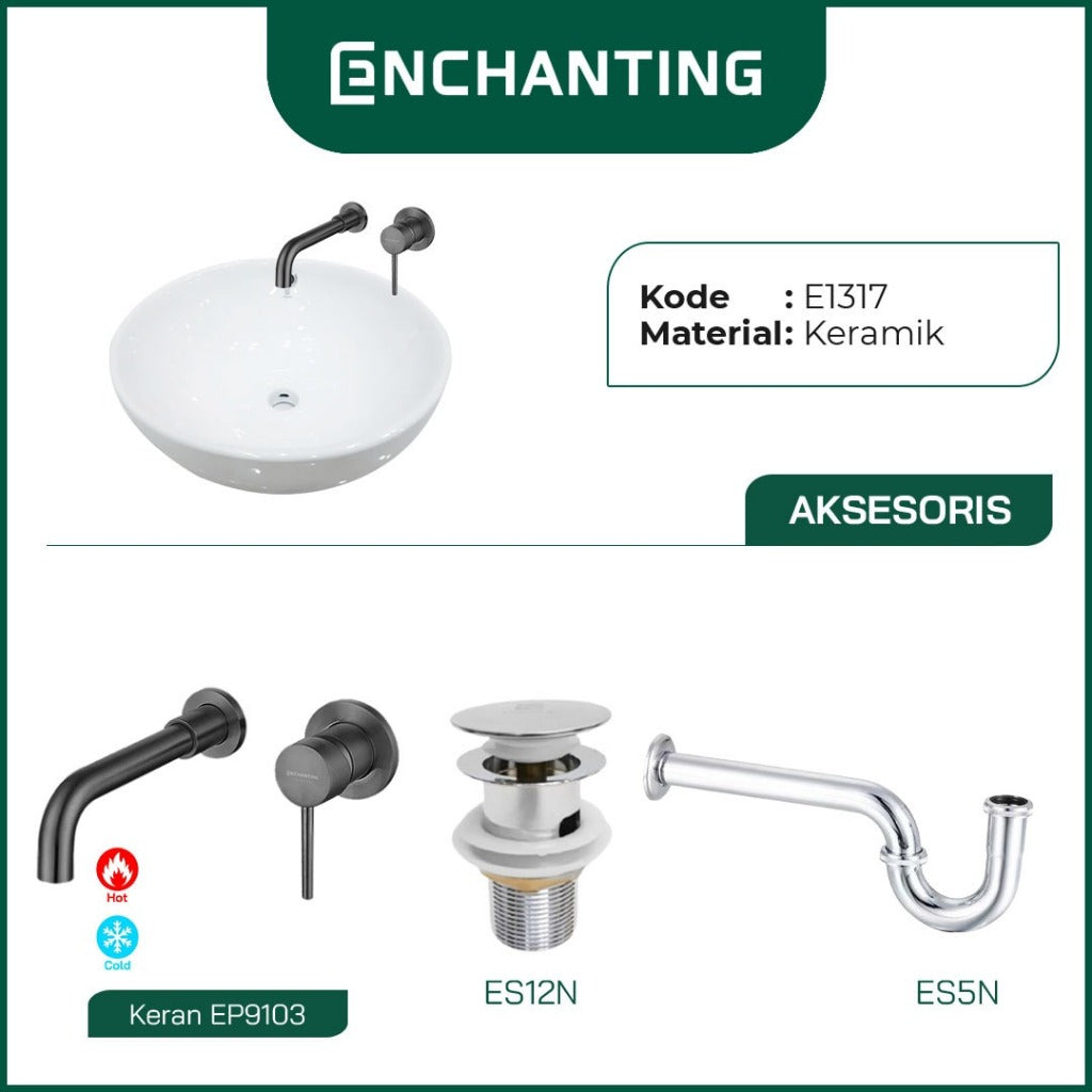Wastafel Cuci Tangan Keramik Europe Enchanting E1317