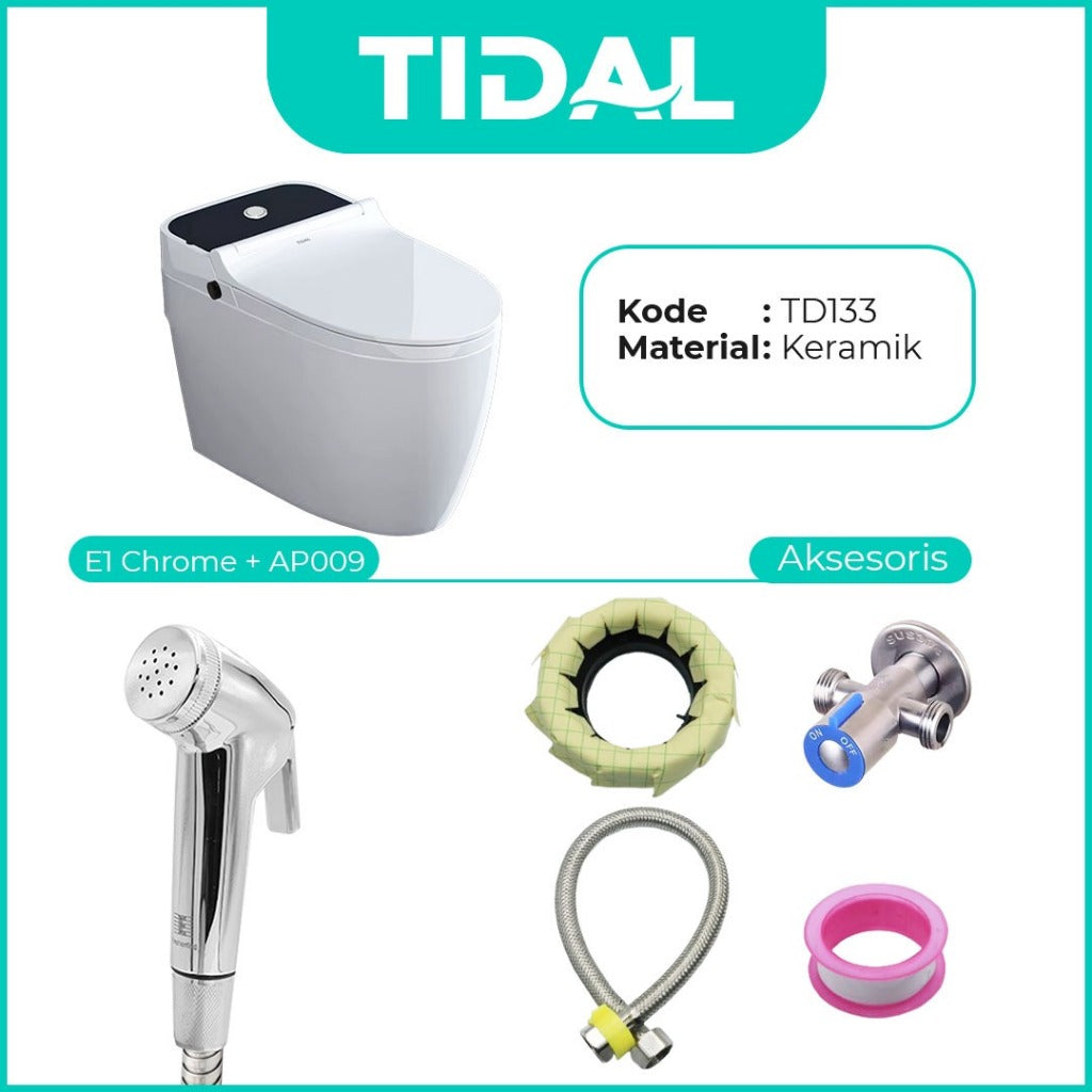 TIDAL Toilet Kloset Duduk Soft Close Powerful Flush Tidal TD133