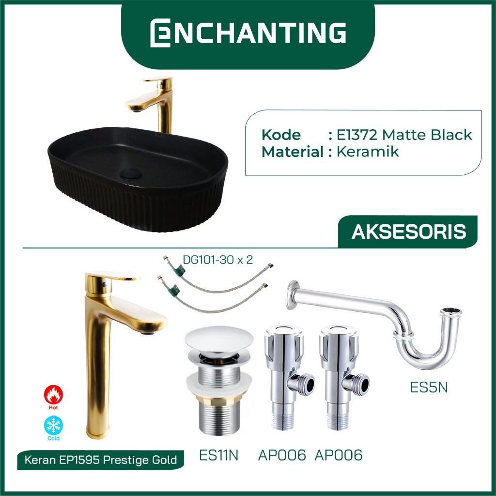 ENCHANTING Wastafel Meja Cuci Tangan Keramik Europe Enchanting E1372