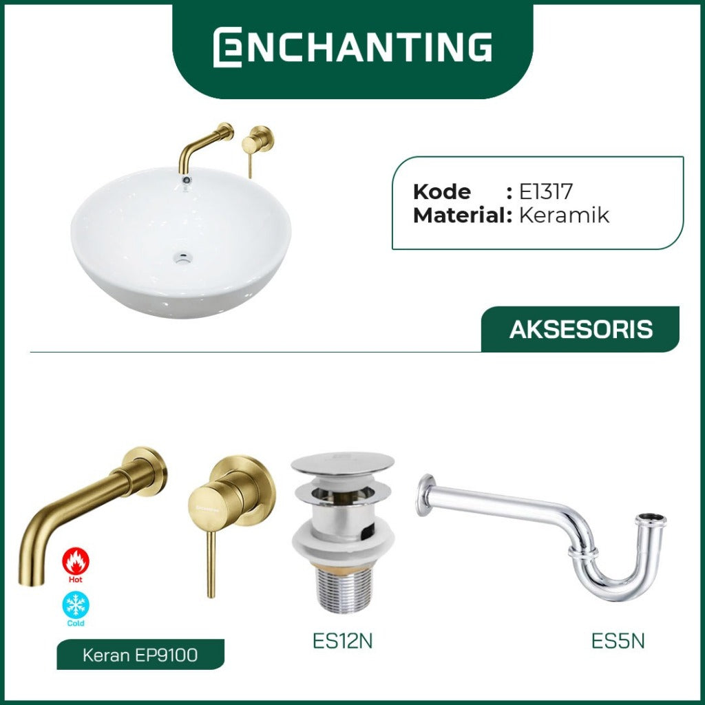 Wastafel Cuci Tangan Keramik Europe Enchanting E1317