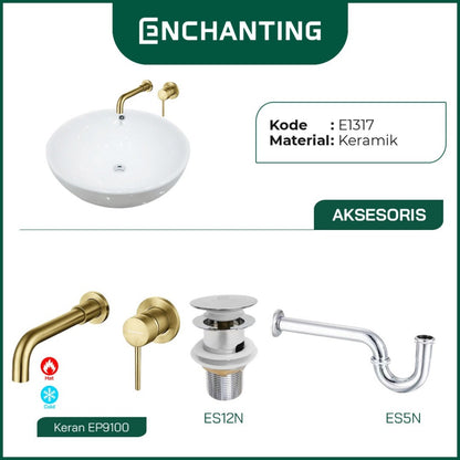 Wastafel Cuci Tangan Keramik Europe Enchanting E1317