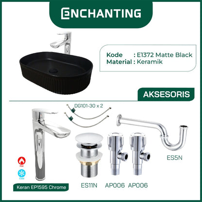 ENCHANTING Wastafel Meja Cuci Tangan Keramik Europe Enchanting E1372