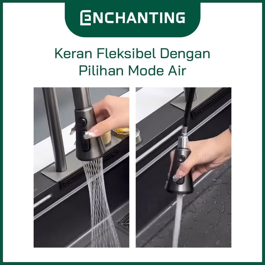 Kitchen Sink Bak Cuci Piring Dapur Stainless Europe Enchanting E1080