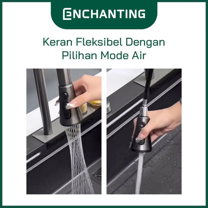 Kitchen Sink Bak Cuci Piring Dapur Stainless Europe Enchanting E1080